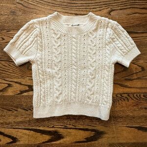Free People Cropped Knit Sweater
